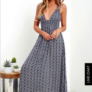 Lulus blue maxi dress, size small! 😍